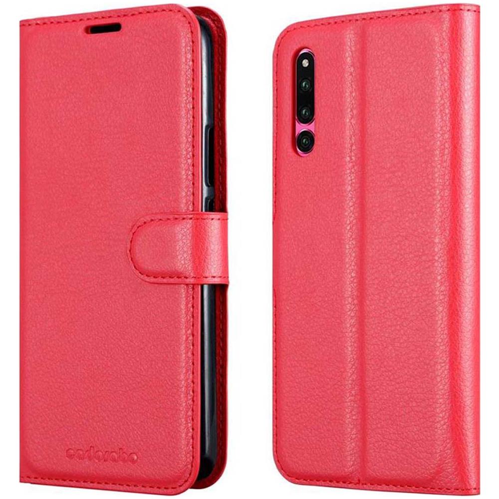 Custodia Compatibile Con Honor Magic 2 In Rosso Carminio - Coperchio Protettiva Con Chiusura Magnetica, Funzione Stand E Tasca Per Le Carte - Foto 8