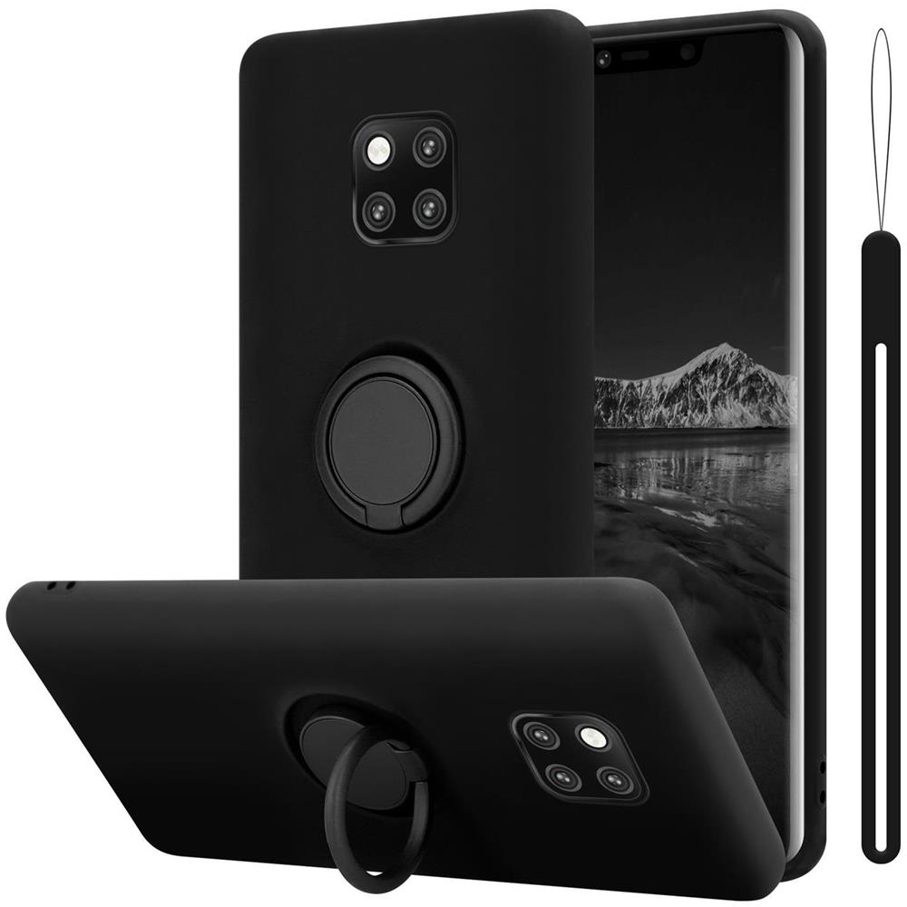 Cadorabo Custodia Compatibile Con Huawei Mate 20 Pro In Liquid Nero - Coperchio Protettivo In Silicone Tpu Flessibile Con Anello - Foto 1