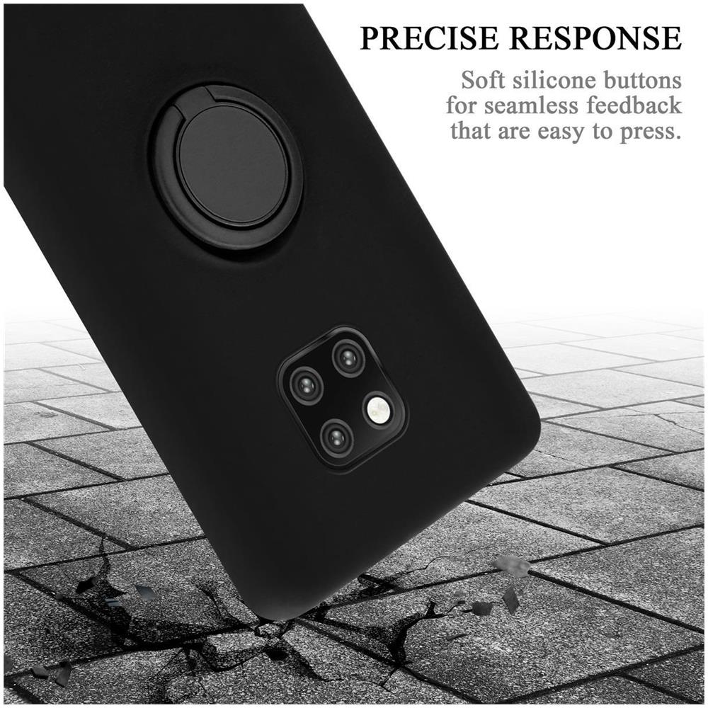 Cadorabo Custodia Compatibile Con Huawei Mate 20 Pro In Liquid Nero - Coperchio Protettivo In Silicone Tpu Flessibile Con Anello - Foto 8