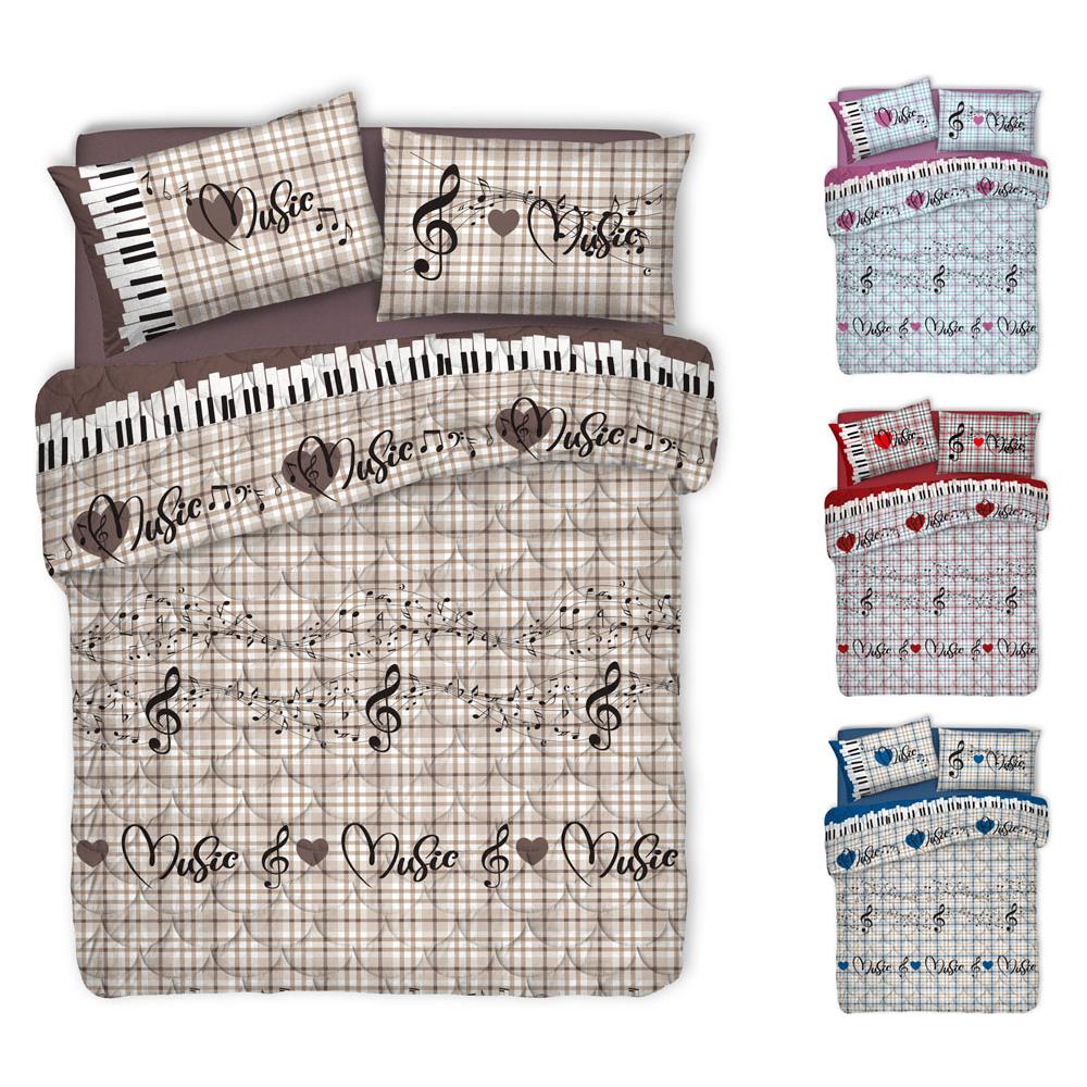 Trapuntino Piumino Estivo 100gr Linea Pensieri Delicati Disegno Musica Singolo Rosso - Foto 2