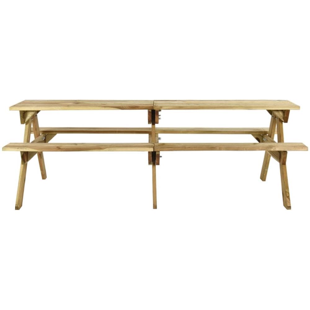 Tavolo Da Picnic Con Panche 220x122x72 Cm In Pino Impregnato - Foto 3