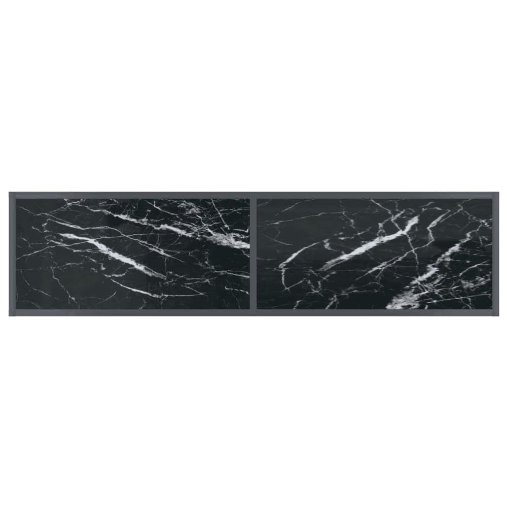 Tavolo Consolle Nero 140x35x75,5 Cm In Vetro Temperato - Foto 8