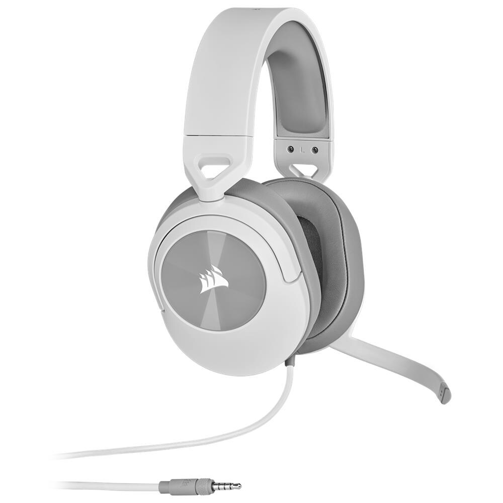 Hs55 Surround Cuffie Gaming Con Microfono Omnidirezionale Audio Surround Dolby Audio 7.1 Jack 3.5 Compatibile Pc Xbox Ps4 Mobile Bianco Grigio - Foto 1