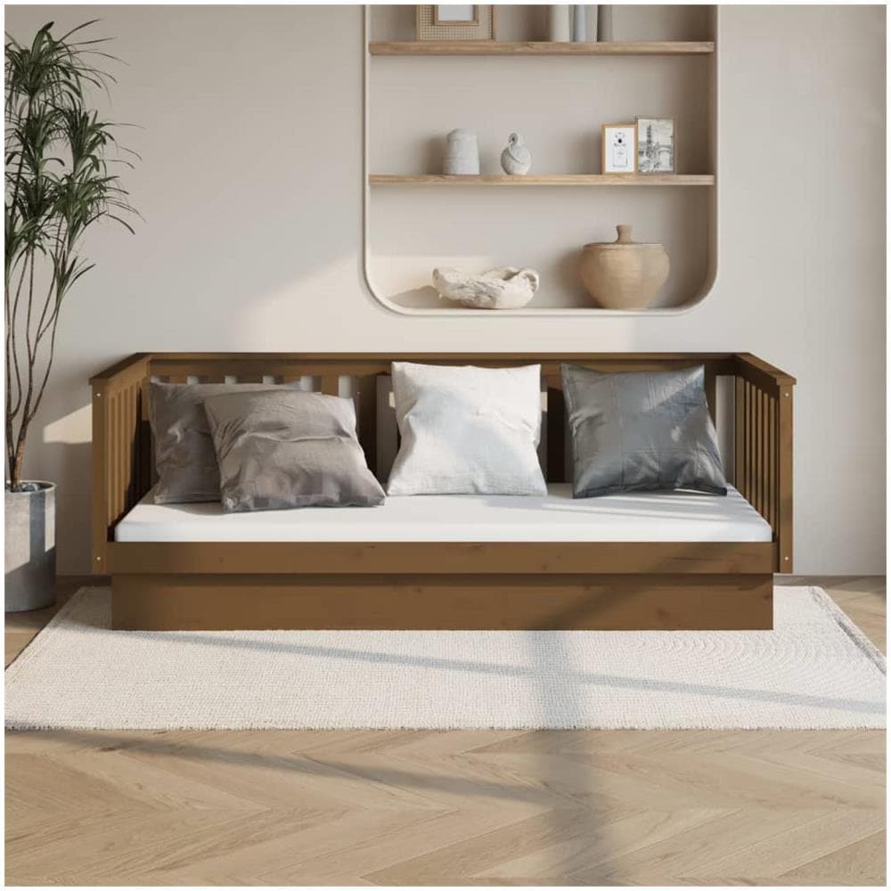 Dormeuse Miele 80x200 Cm In Legno Massello Di Pino - Foto 1