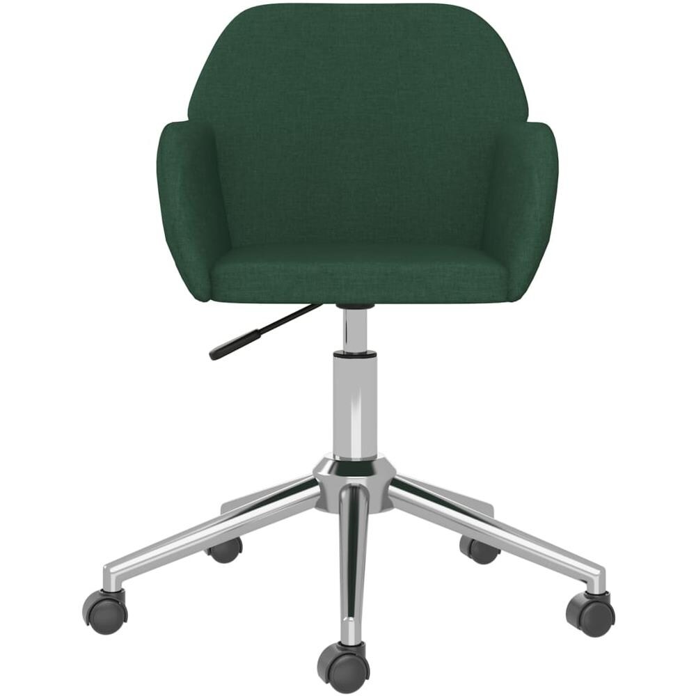 Sedia Da Ufficio Girevole Verde Scuro In Tessuto - Foto 2