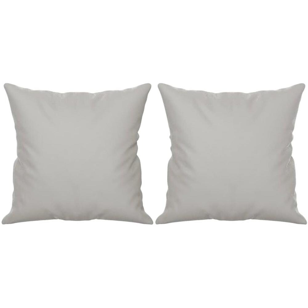 Cuscini Decorativi 2 Pz Grigio Chiaro40x40cm Tessuto Microfibra - Foto 2