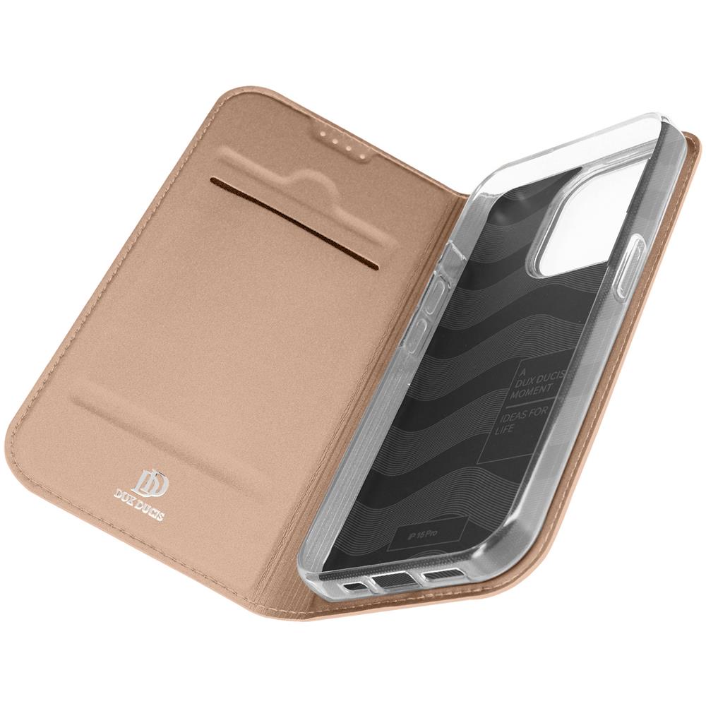 Custodia Per Iphone 15 Plus Portacarte Supporto Video Rose Gold - Foto 2