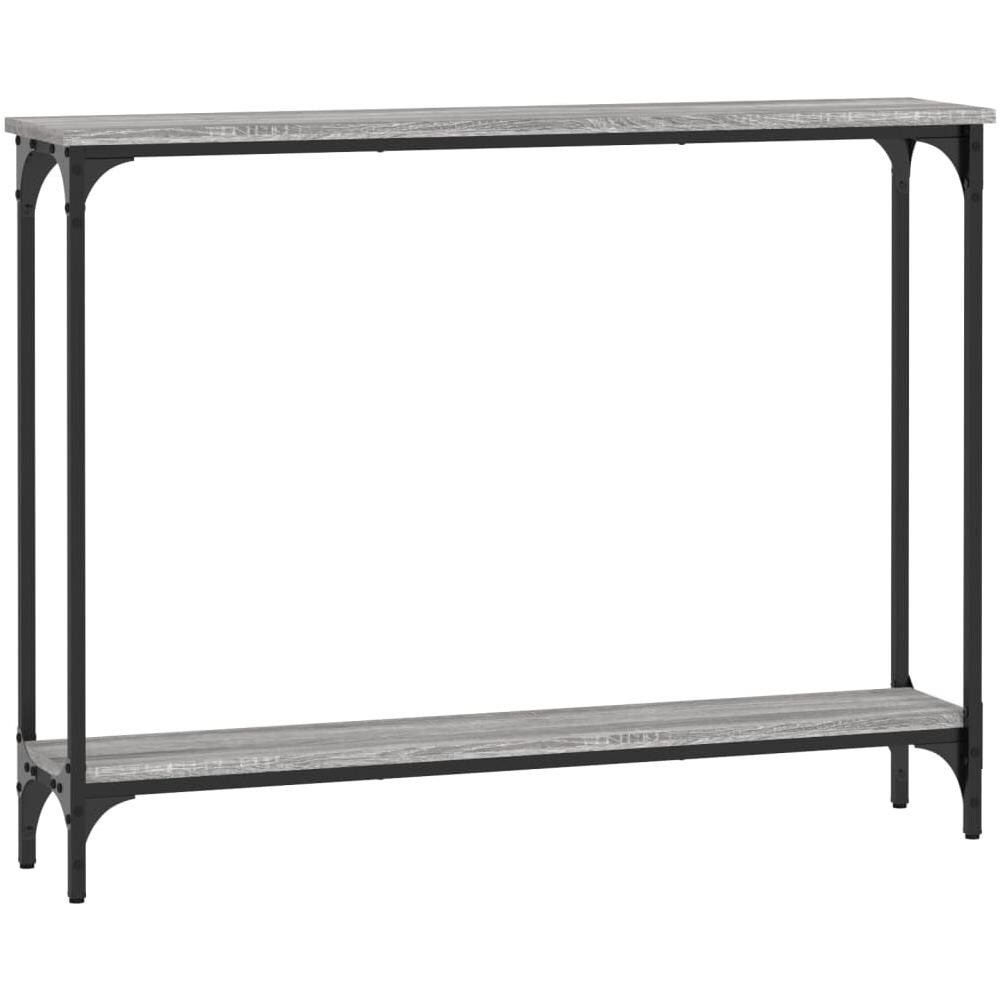 Tavolino Consolle Grigio Sonoma 100x22,5x75cm Legno Multistrato - Foto 2