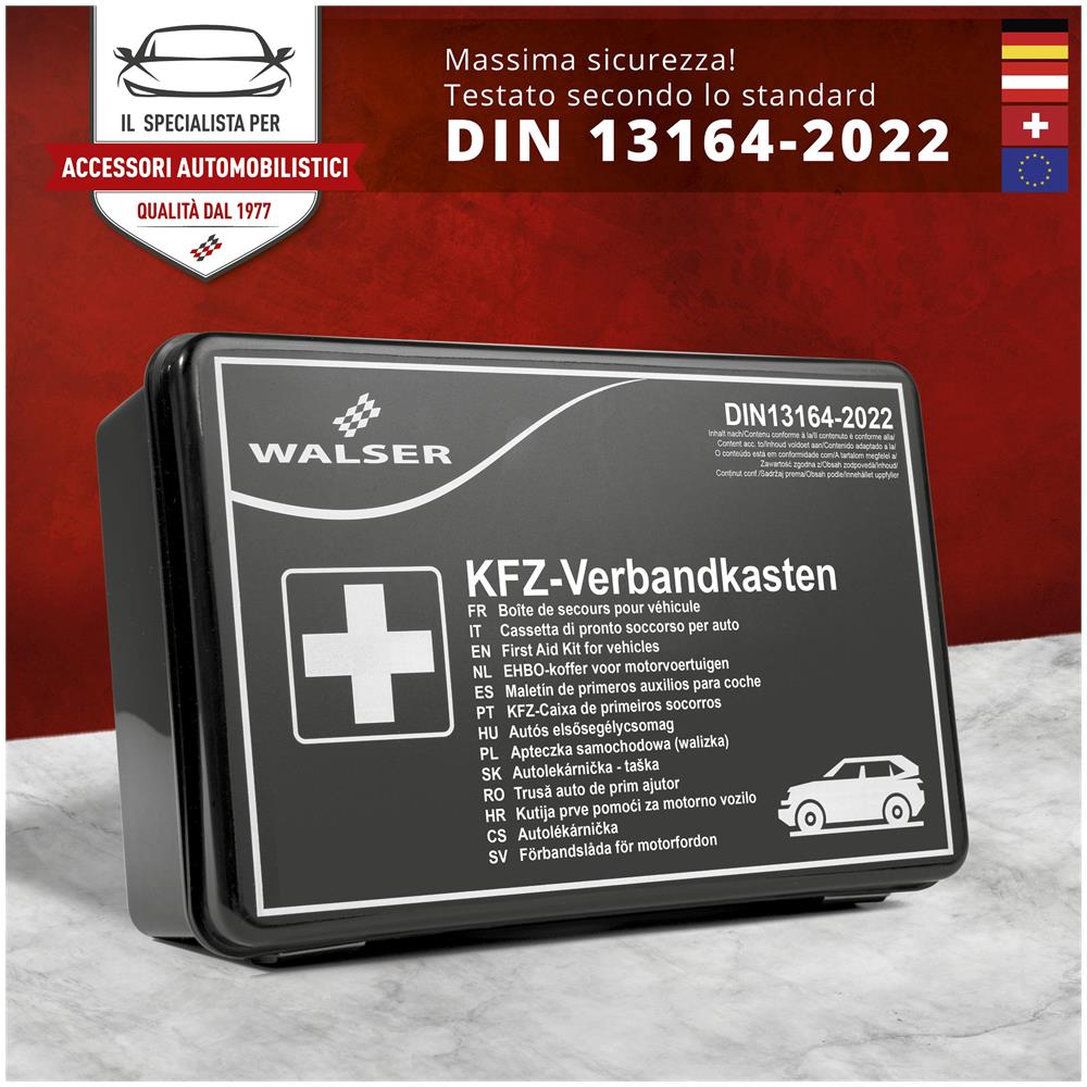 Cassetta Di Pronto Soccorso Kfz Nera Secondo Din 13164:2022 - Foto 2