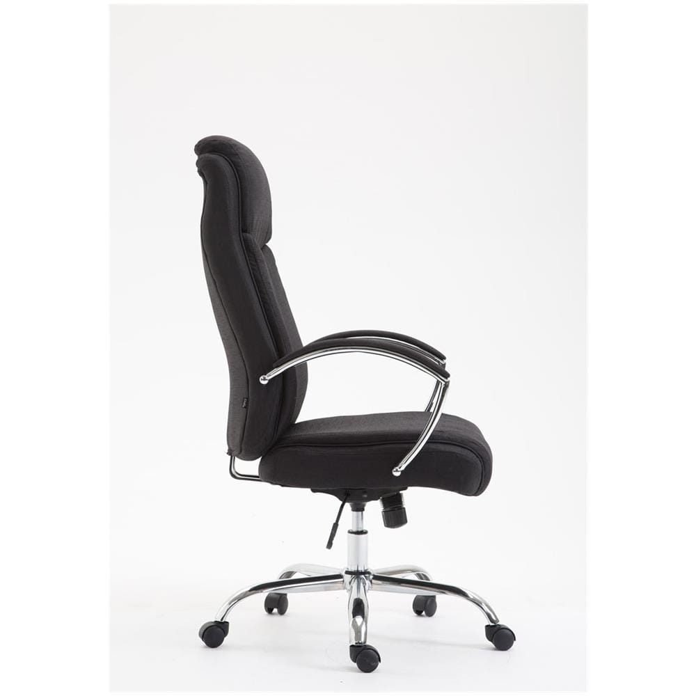 Sedia Ufficio Vaud XL in Tessuto - Poltrona Ergonomica Girevole con Alto Schienale e Braccioli I Poltrona Studio Presidenziale con Portata Max 140 kg I Sedia Pc Regolabile con 5 Ruote Nero - Foto 2