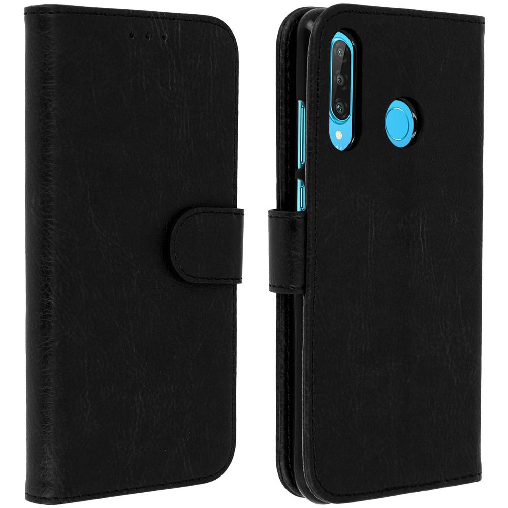 Custodia Huawei P30 Lite Portacarte Funzione Supporto Cover Silicone - Nero - Foto 1