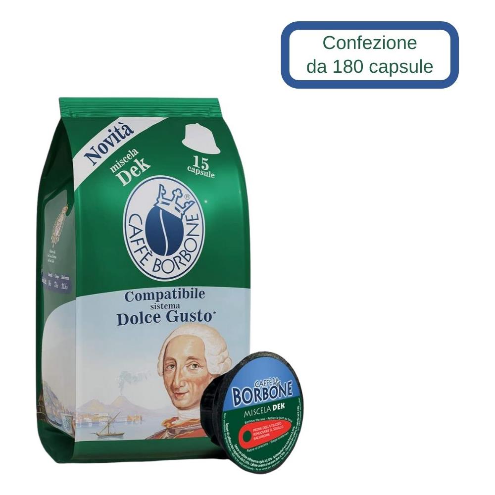 Borbone Miscela Dek Compatibile Nescafe' Dolce Gusto 180 Capsule - Foto 1