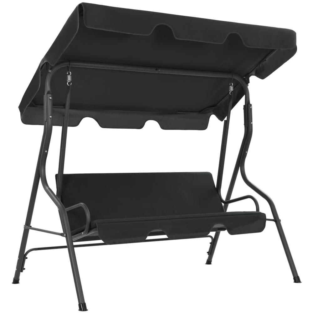 Panchina a Dondolo da Giardino Antracite 170x110x153 cm - Foto 1