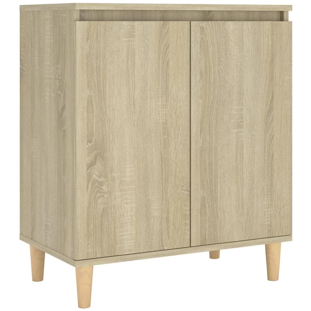 Credenza con Gambe Legno Massello Sonoma 60x35x70cm Multistrato - Foto 2