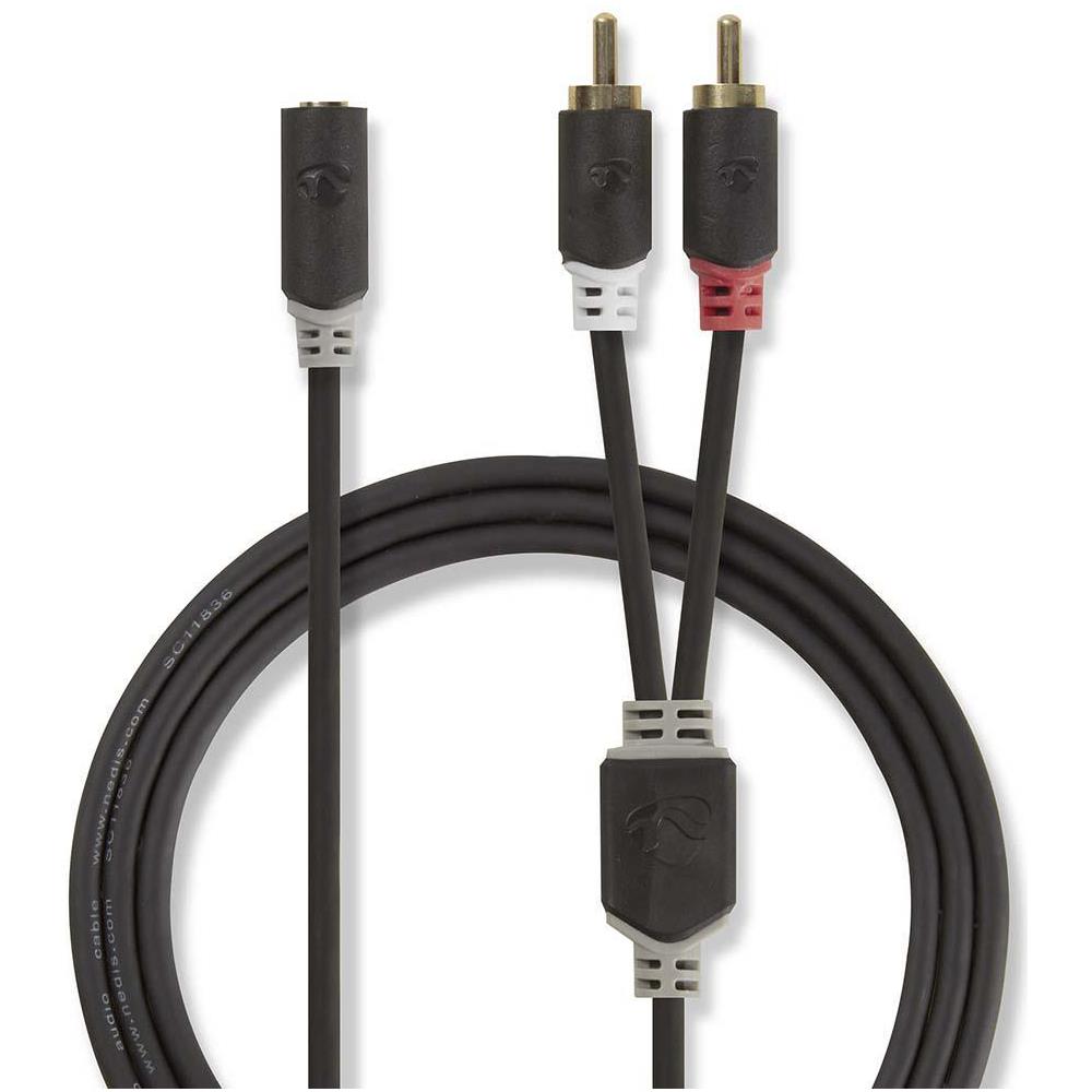 CABW22255AT02 cavo audio 2 x RCA 3.5mm Antracite - Foto 1