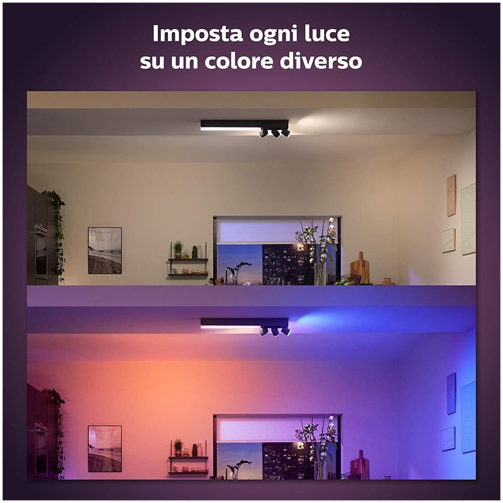915005928401 Plafoniera Smart Led Integrato E 3 Faretti Orientabili Inclusi Con Bluetooth Bianco - Foto 2