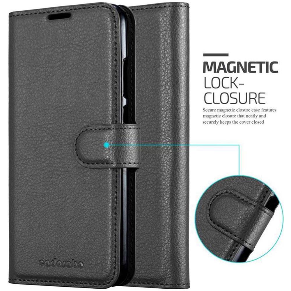 Custodia Compatibile Con Honor 10 Lite In Nero Carbone - Coperchio Protettiva Con Chiusura Magnetica, Funzione Stand E Tasca Per Le Carte - Foto 7