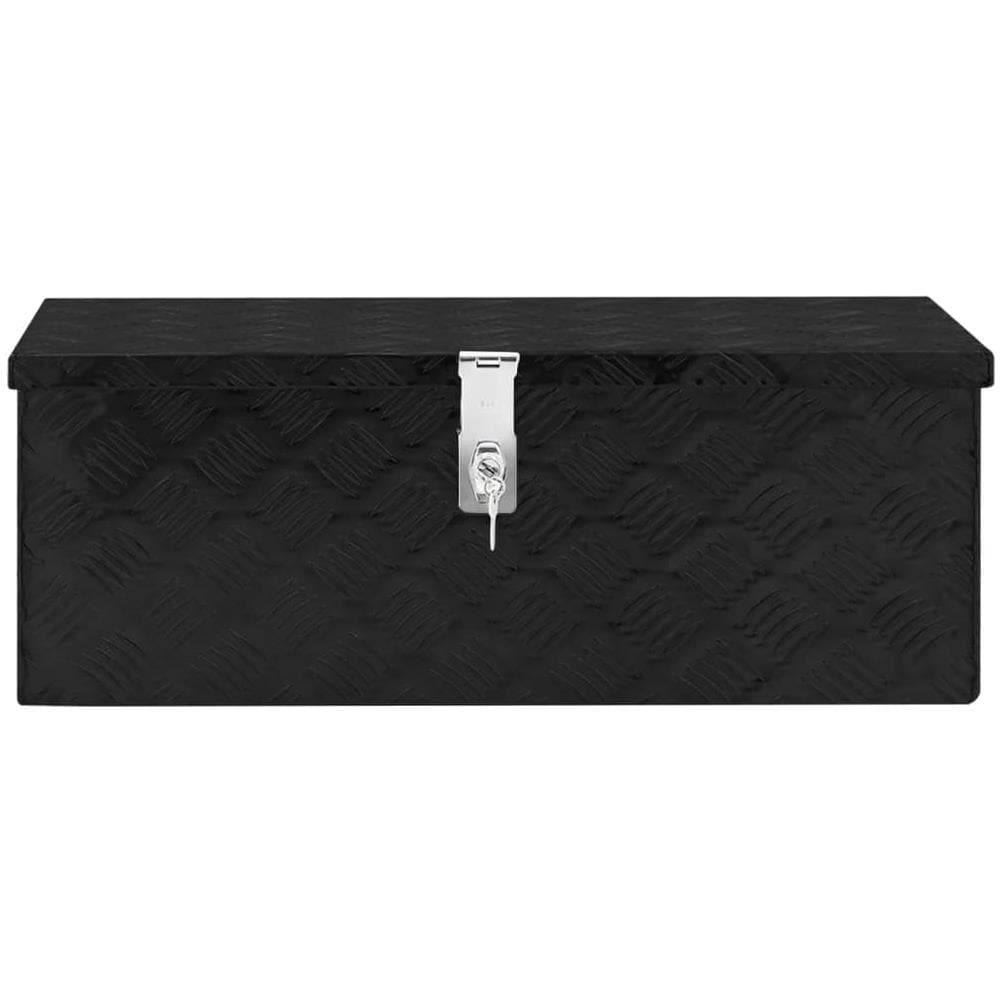 Contenitore Portaoggetti Nero 70x31x27 Cm In Alluminio - Foto 2