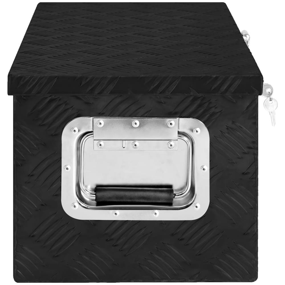 Contenitore Portaoggetti Nero 70x31x27 Cm In Alluminio - Foto 3