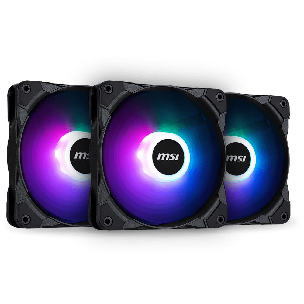 MAG MAX F12A-3H ARG Sistema di Raffreddamento per PC Bundle 3 Ventole con Cuscinetto Idraulico + Controller ARGB + Telecomando RF - Foto 2