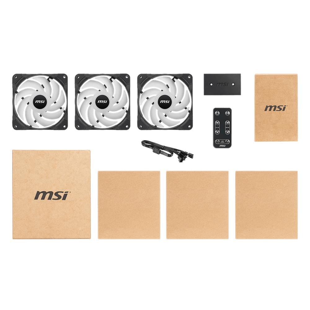 MAG MAX F12A-3H ARG Sistema di Raffreddamento per PC Bundle 3 Ventole con Cuscinetto Idraulico + Controller ARGB + Telecomando RF - Foto 5