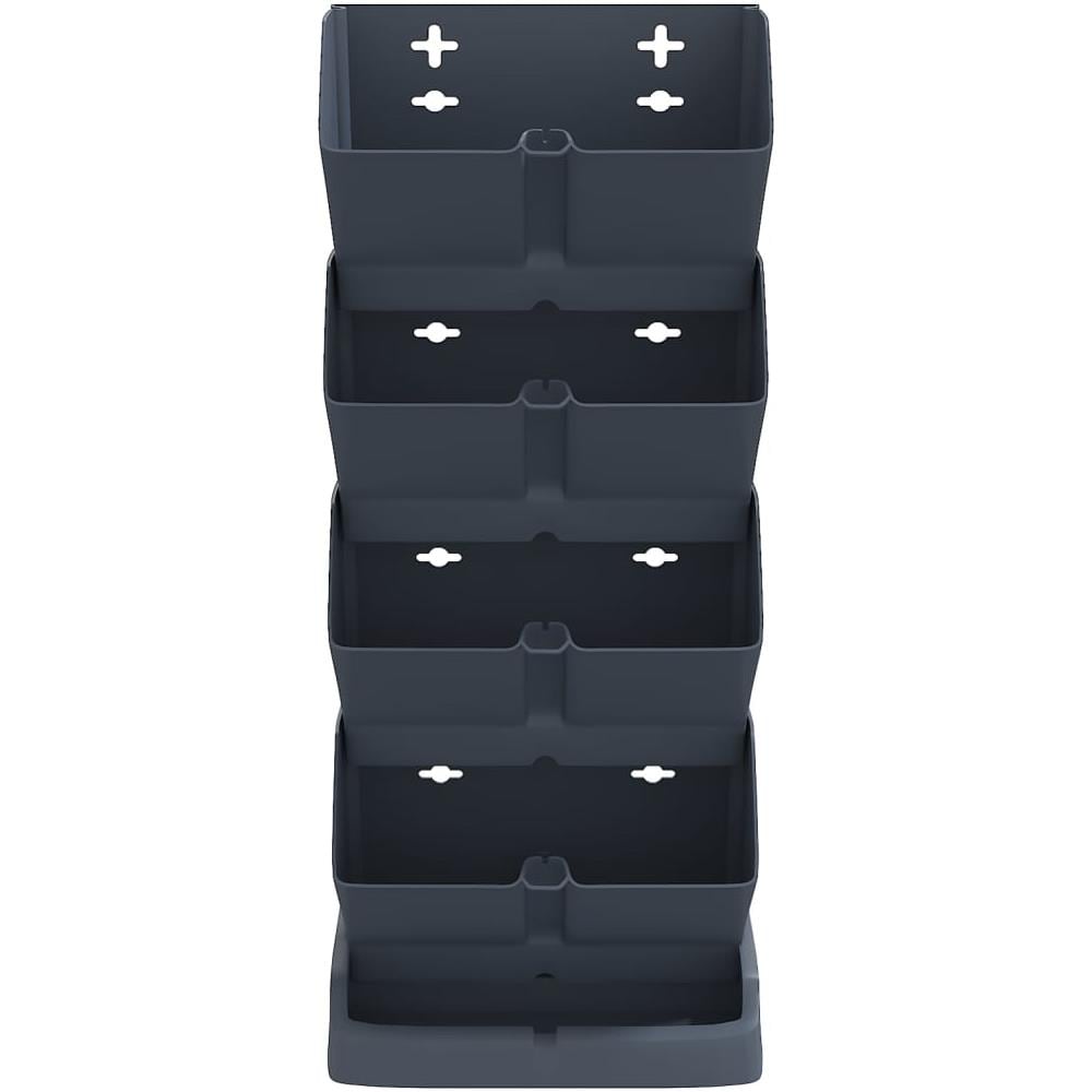 Set Per Piante Giardino Verticale 4 Pz Antracite Polipropilene - Foto 2