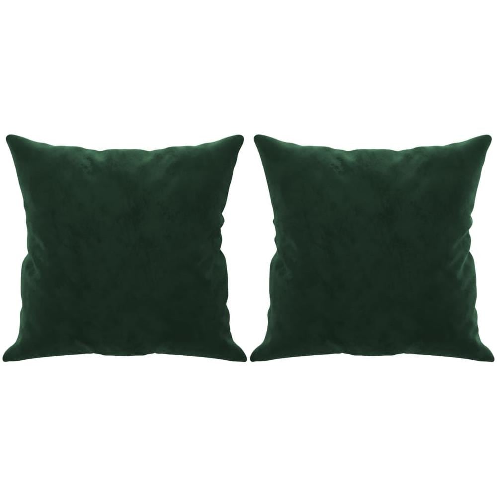 Cuscini Decorativi 2 Pz Verde Scuro 40x40 Cm In Velluto - Foto 2