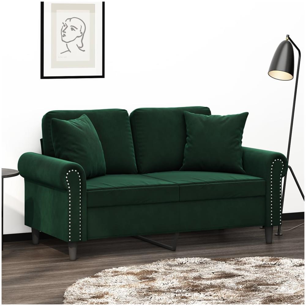 Cuscini Decorativi 2 Pz Verde Scuro 40x40 Cm In Velluto - Foto 1