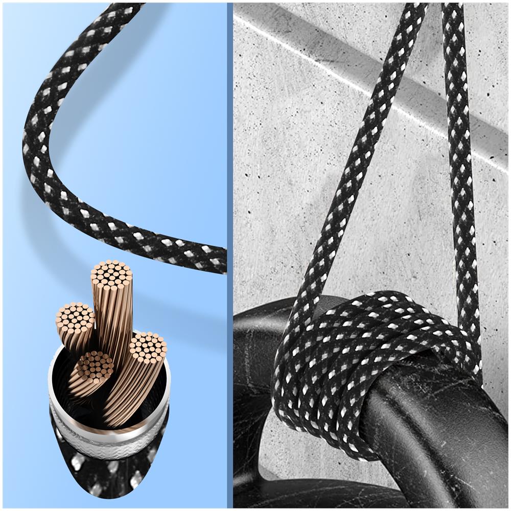 Cavo Audio Multi-connettore Da Jack 3,5 Mm Usb-c Lightning A Jack 3,5 Mm 1,5 M - Foto 2