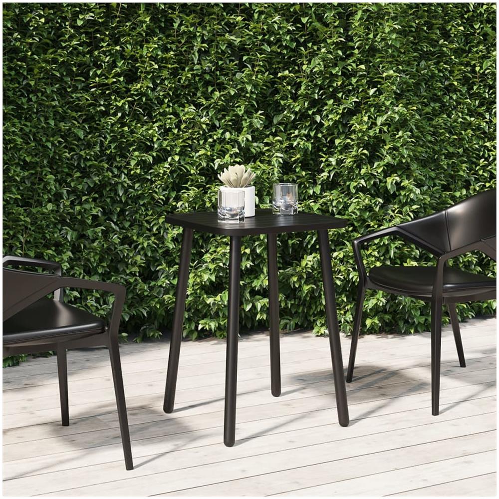 Tavolo Da Giardino Antracite 50x50x71 Cm Acciaio - Foto 1