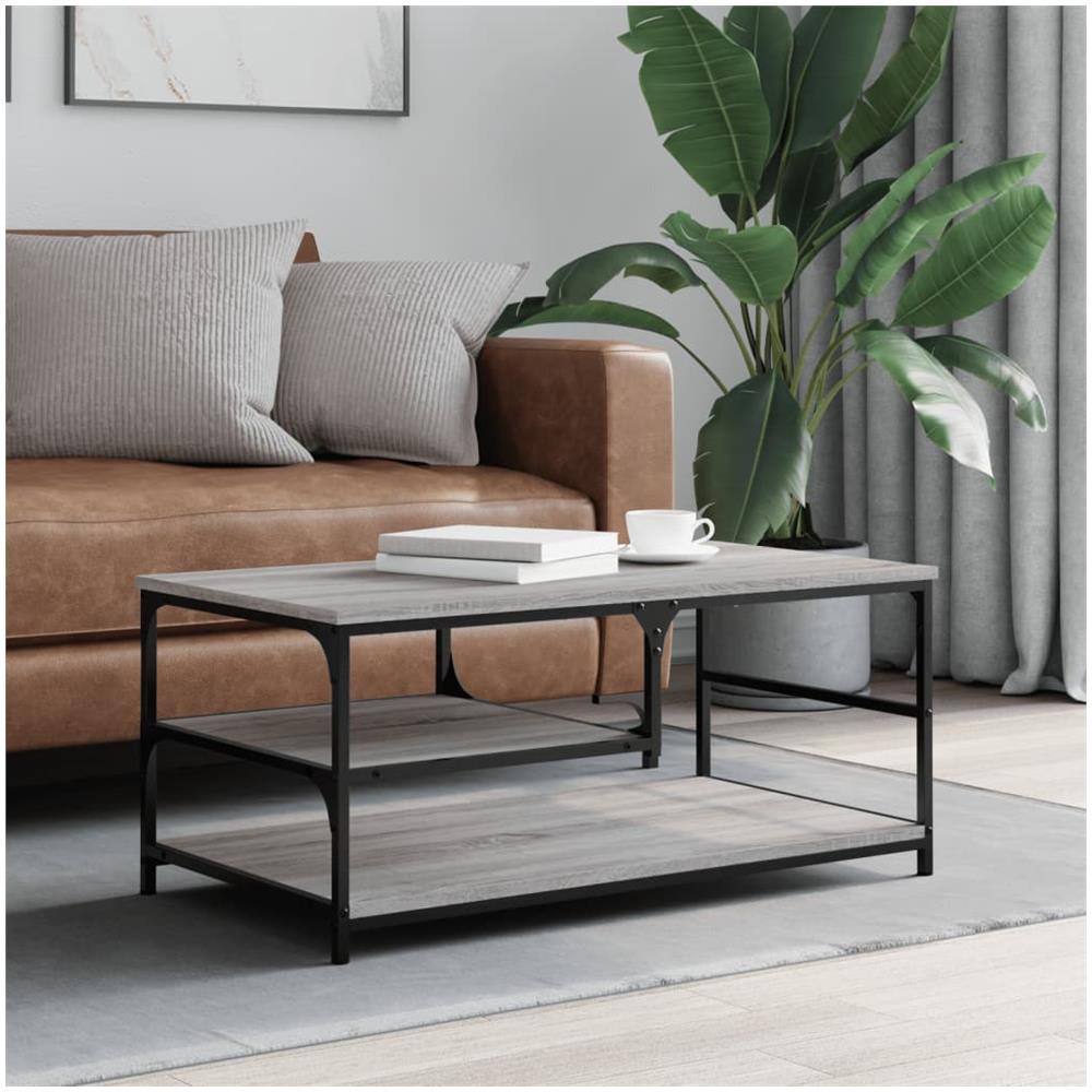 Tavolino Da Salotto Grigio Sonoma 90x49x40 Cm Legno Multistrato - Foto 1