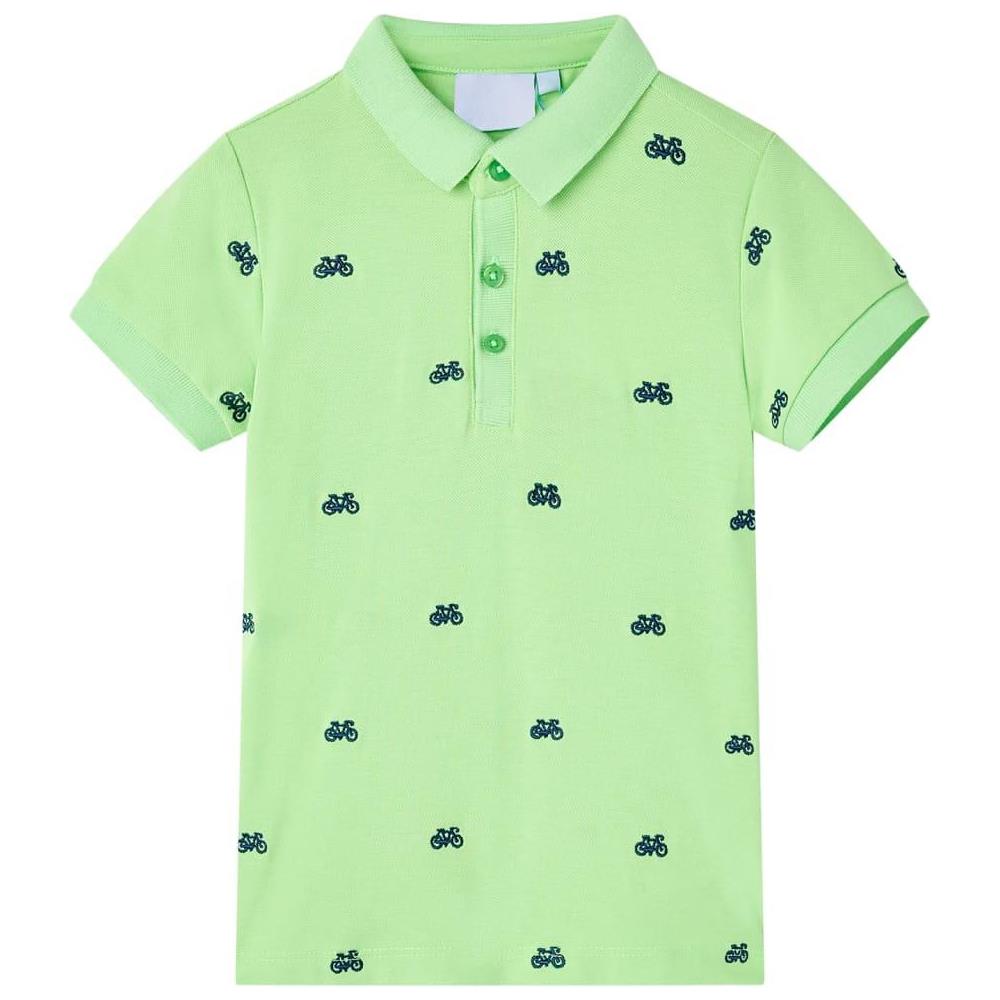 Polo da Bambino Verde Neon 128 - Foto 1
