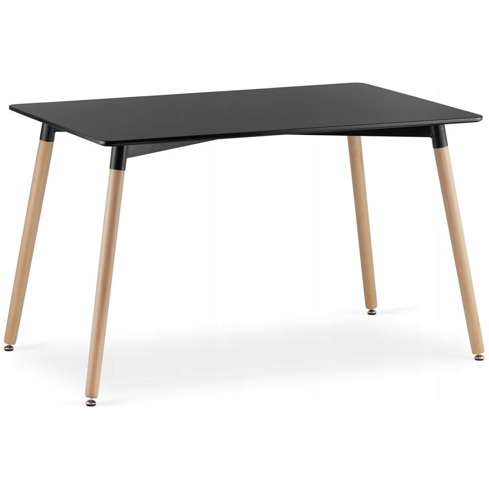 Set tavolo rettangolare VALORA YURO con 4 sedie WAKO Gray, nero - Foto 10