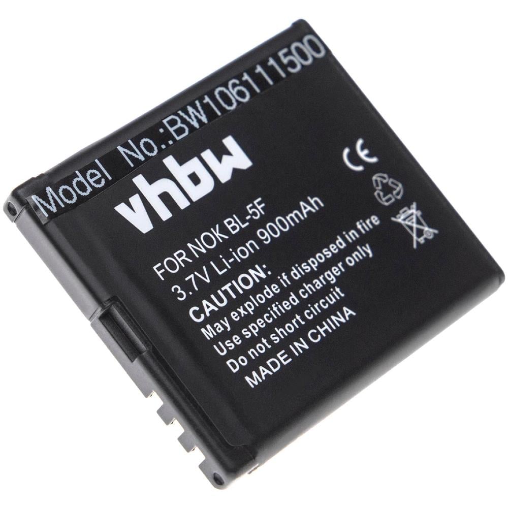 Batteria Li-ion 900mah Sostitutiva Per Nokia 6210 Navigator / 6290 / 6710 / E65 / N93i (non Per N93 - Solo N93i) / N95 / N96 Sostituisce Nokia Bl-5f - Foto 2