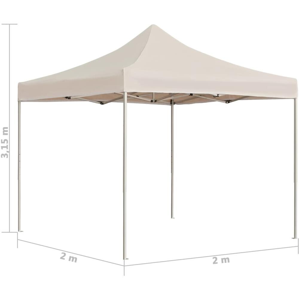 Gazebo Professionale Pieghevole Alluminio 2x2 M Crema - Foto 6