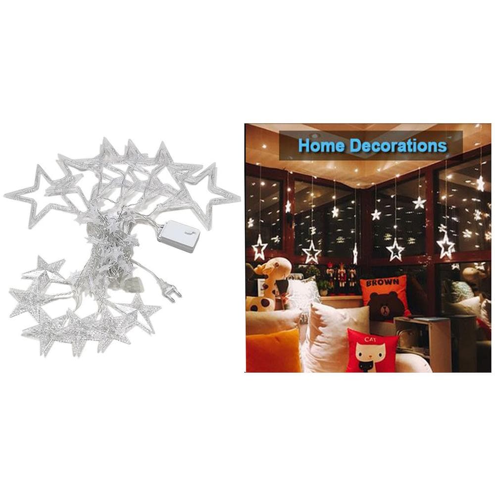 Catena Luminosa Led Stelle Luce Fredda 2.5m Allungabile Decorazioni Luci Natale - Foto 4