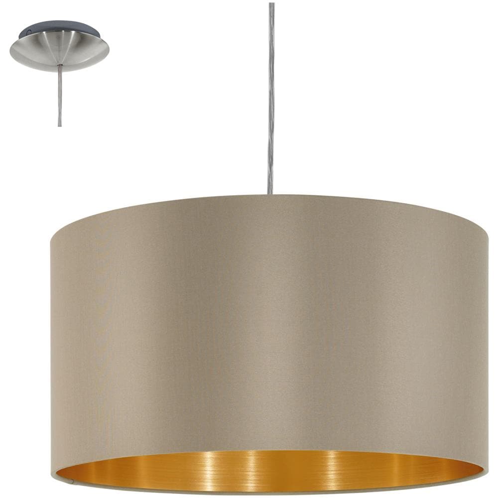 MASERLO Interno E27 Oro, Grigio talpa illuminazione da soffitto - Foto 1