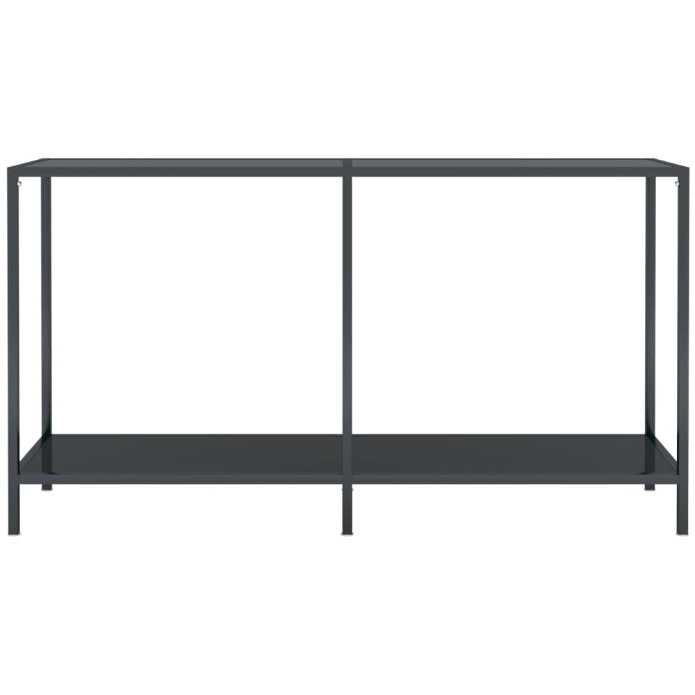 Tavolo Consolle Nero 140x35x75,5 Cm In Vetro Temperato - Foto 3
