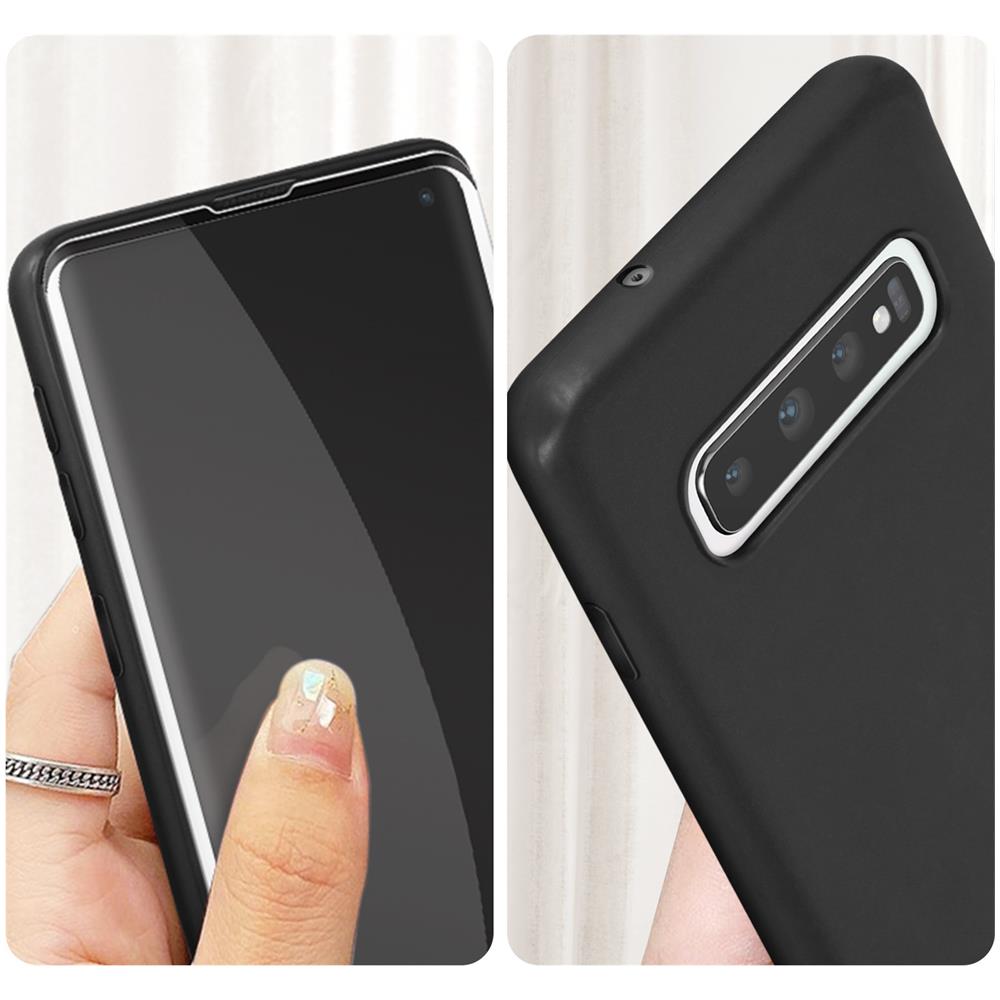 Pack Protezione Samsung Galaxy S10 Cover Nera E Vetro Temperato 9h Bordo Nero - Foto 5