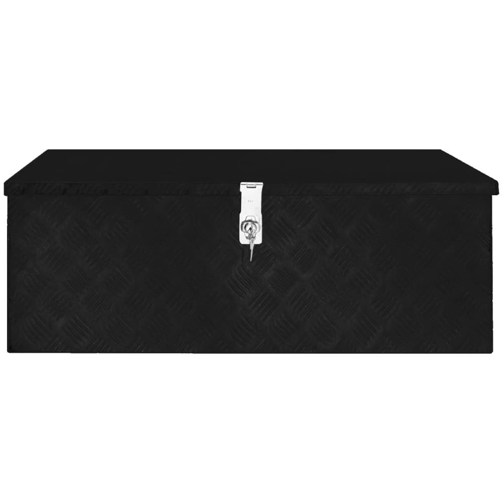 Contenitore Portaoggetti Nero 90x47x33,5 Cm In Alluminio - Foto 2