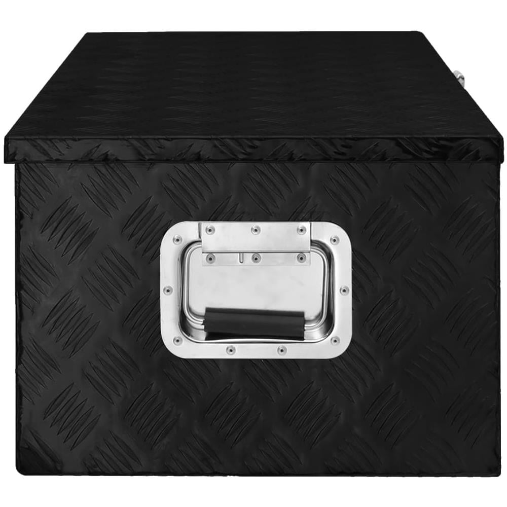 Contenitore Portaoggetti Nero 90x47x33,5 Cm In Alluminio - Foto 3