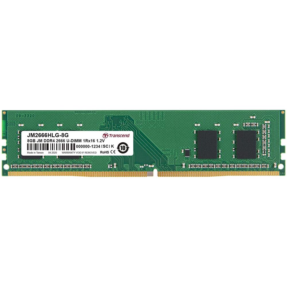 Memoria UDIMM JetRam JM2666HLG-8G 8 GB (1 x 8 GB) DDR4 2666 MHz CL19 Colore Verde - Foto 1