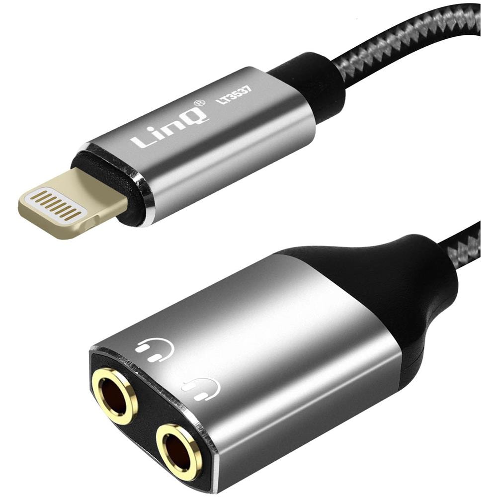 Adattatore Audio Lightning A 2 Jack 3,5 Mm Femmina Per Cuffie O Auricolari - Foto 1