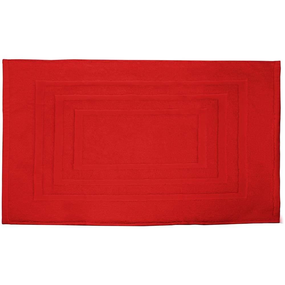 Tappeto Casa Bagno Morbido 50x65cm Tinta Unita 100% Cotone Modello Sophie Tappeto Rosso - Foto 1