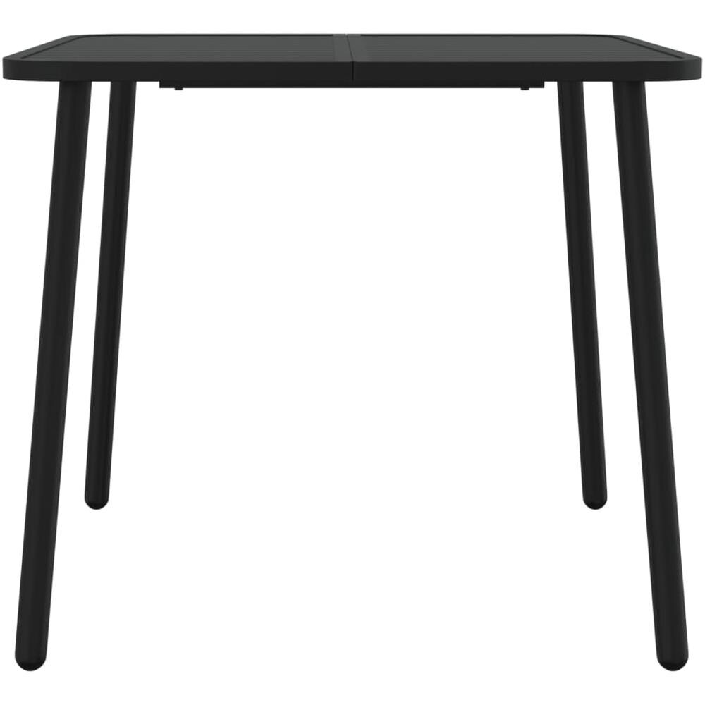 Tavolo Da Giardino Antracite 80x80x71 Cm Acciaio - Foto 3