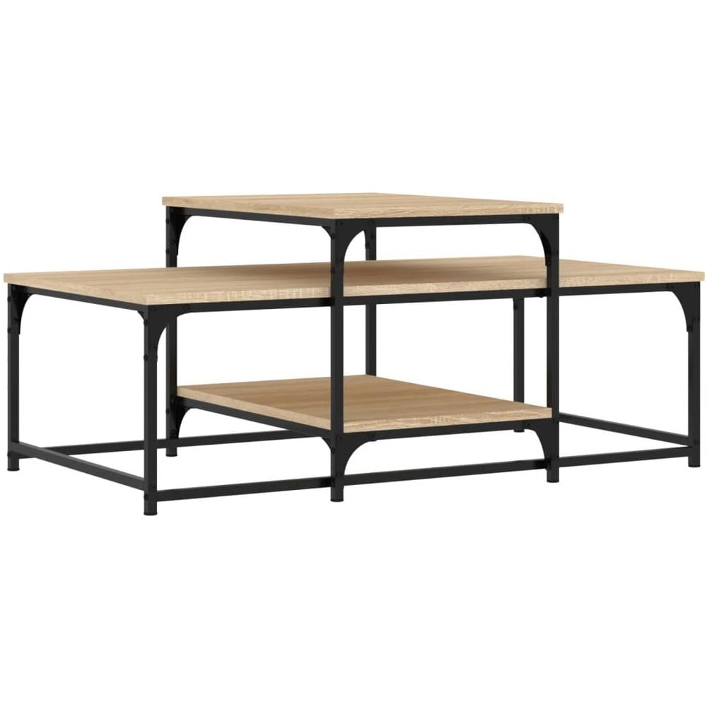Tavolino Da Salotto Rovere Sonoma 102x60x45cm Legno Multistrato - Foto 2