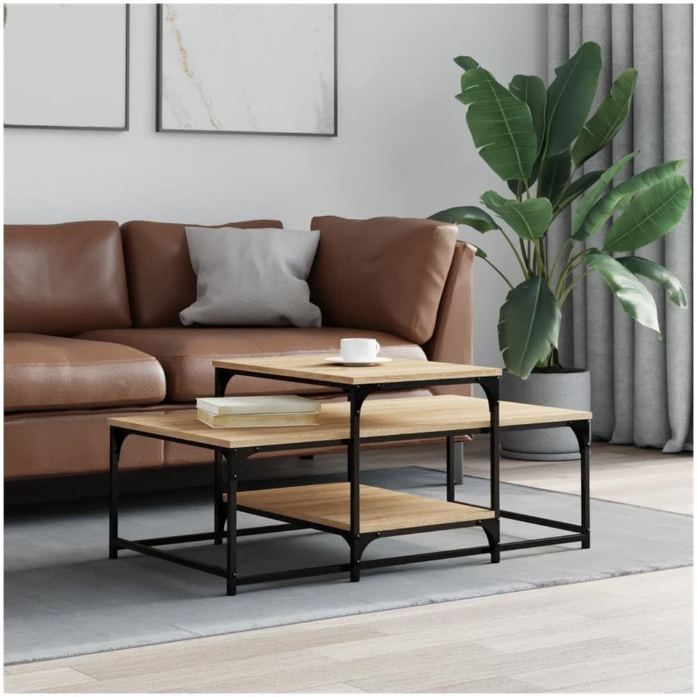 Tavolino Da Salotto Rovere Sonoma 102x60x45cm Legno Multistrato - Foto 1