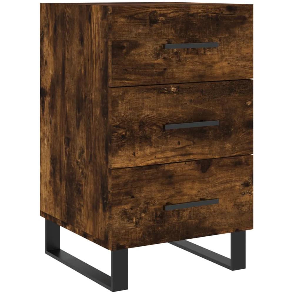 Comodino Rovere Fumo 40x40x66 Cm In Legno Multistrato - Foto 2