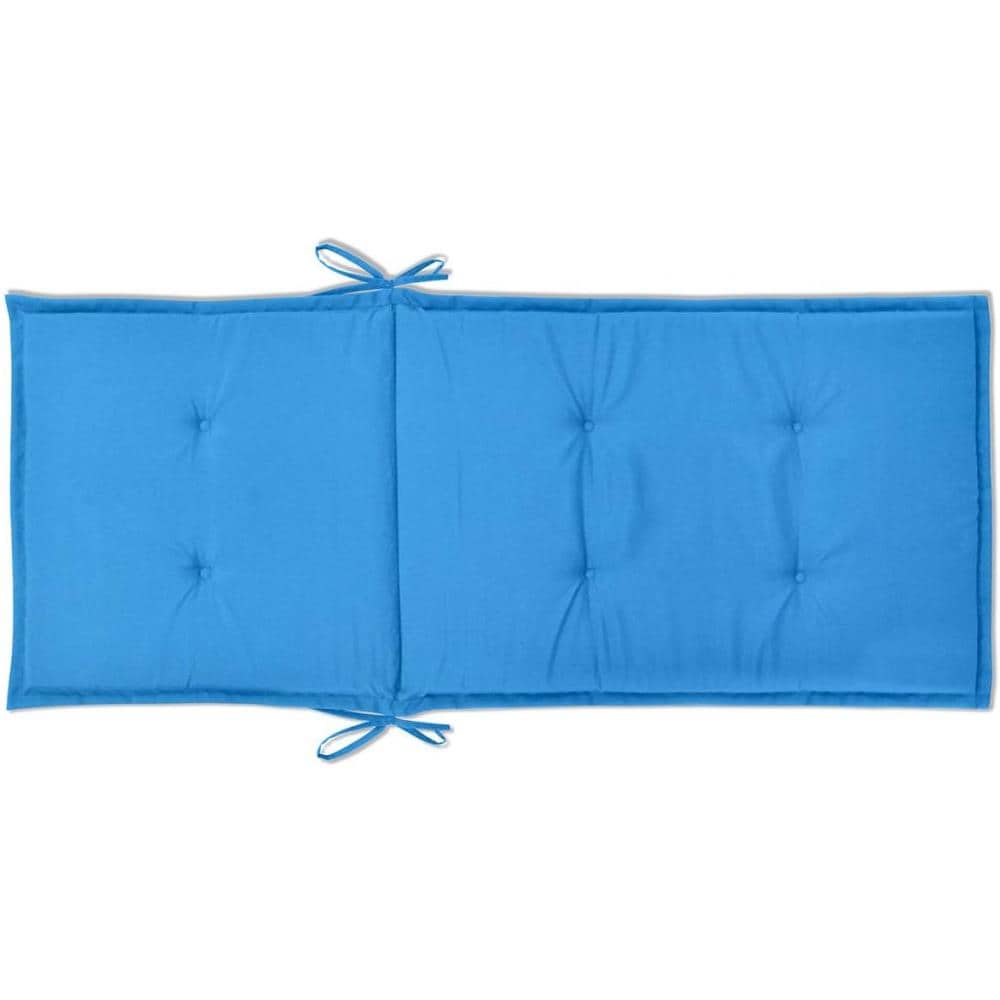 Cuscini per Sedie da Giardino 4 pz Blu 120x50x4 cm - Foto 7
