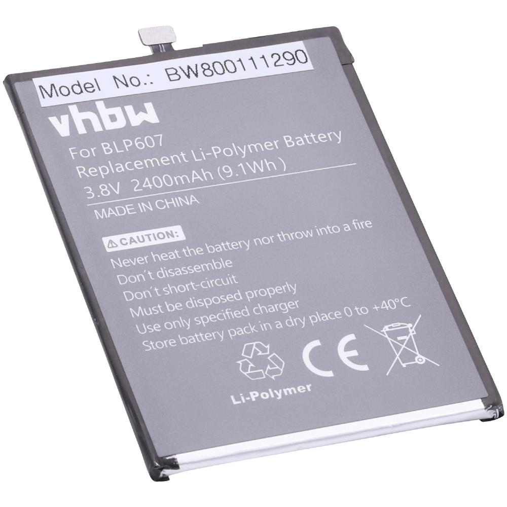 Li-polymer Batteria 2400mah (3.8v) Per Cellulari E Smartphone Oneplus E1000, X Sostituisce Blp607. - Foto 2